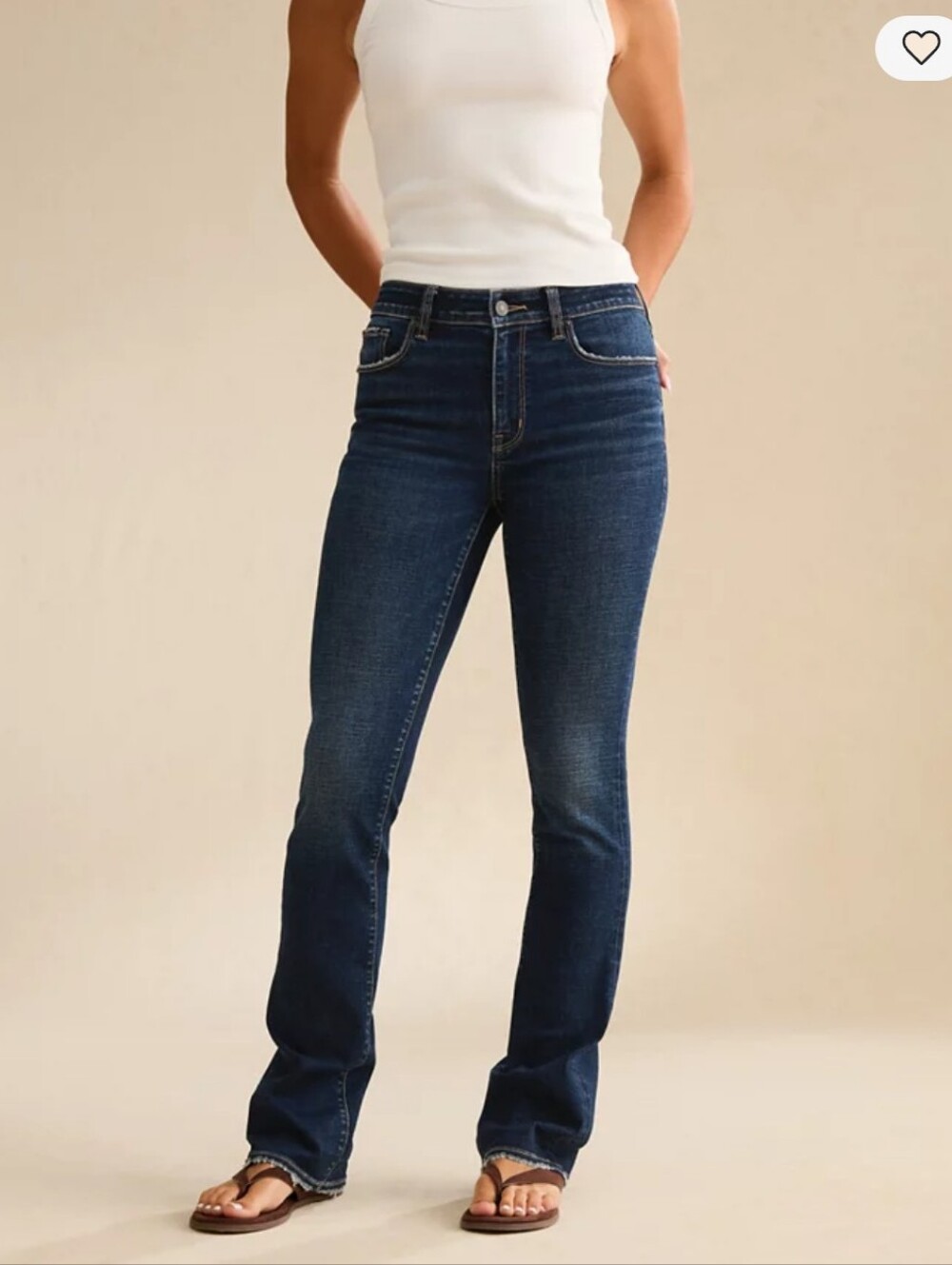 American Eagle Dark Wash Super Stretch Low Rise Skinny Kick Jeans - Size 4 Short
